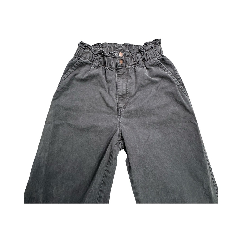 Universal Thread Pants Womens 4 Black Paperbag Waist Straight Leg High Rise - Picture 10 of 12
